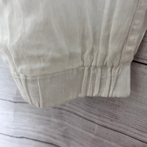 Magaschoni Womens Linen Utility Cargo Pockets Elastic Waist Drawstring Pants - Picture 13 of 15